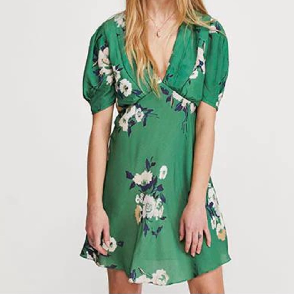 Free People Neon Garden Mini Dress